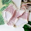 Floral Panties Breathable Underwear Mid Waist Women's Triangle Pants Comfortable Briefs Soft Lace Trim Bottoms