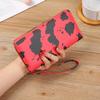 2024 Summer Korean-Style Contrast Cow Pattern Multi-Compartment Long Wallet