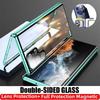 Magnetic Case for Samsung Galaxy S23 Ultra/ FE/ S23+ Plus with Metal Frame Phone Bumpers Double Sided Tempered-Glass Full Lens Protection Cover