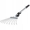 Metal Rake for Leaves Grass with Handle