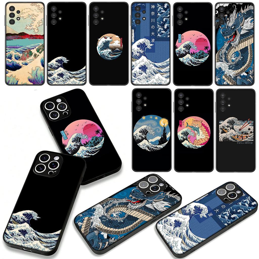 Phone Cover for Apple iPhone 16 15 14 Plus 13 12 Mini 17 Pro Max + 16E Air 16+ ProMax Case The Great Wave of Kanagawa Art Casing