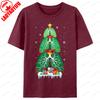 Lung Christmas Tree Lady Tshirt Snowunisex Respiratory Therapy Xmas Unisex Unisex Cotton Therapist Teetops Graphic T Shirts Gift