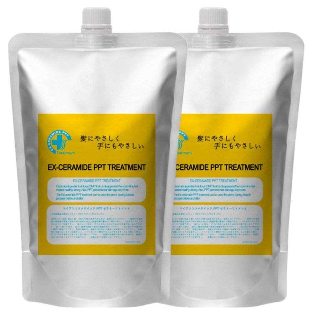 Hankook Hair EX Ceramide PPT Hair Treatment 1L 2 pcs