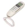 Corded Phone Redialing LCD Display Small Wired Landline Telephone for Home Office Blanc