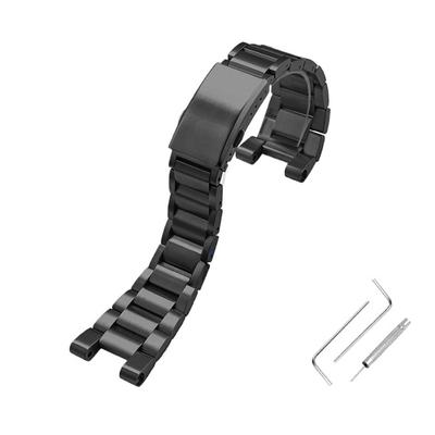 Прочный ремешок из нержавеющей стали, совместимый с и [syzynicy] G-SHOCK GST-B100/S110, GST-410/210, GST-W100/W300 (черный)
