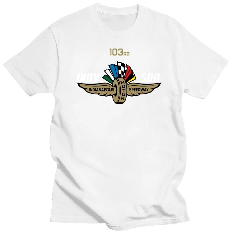 Футболка мужская летняя Harajuku Custom Heavyweight INDY 500 Racing League Indianapolis Season 2024 черная S-5XL свободного размера