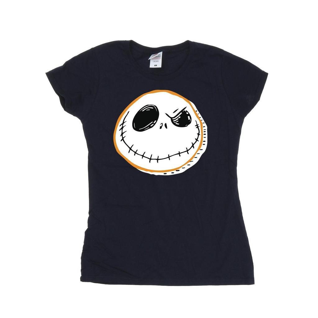 Disney Womens/Ladies The Nightmare Before Christmas Jack Face Cotton T-Shirt