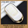 Fashion Car Remote Key Fob Cover Case Holder Shell for Honda Civic Accord HR-V CR-V CRV 2022 2023 Keychain Protector Accessories