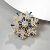 Sparkling Creative Snowflake Pin Rhinestone Zinc Zinc Alloy Zircon Badge  Valentine's Day
