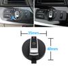 Black Headlight Lamp Switch Rotary Knob Button Cap For BMW 5 5GT 6 7 X3 X4 Series F10 F11 F07 F06 F01 F25 F26