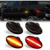 LED Dually Bed Fender Side Marker Lights For 1999-2010 Ford F250 F350 F450 F550 Super Duty Trucks Smoked Len (White Led)