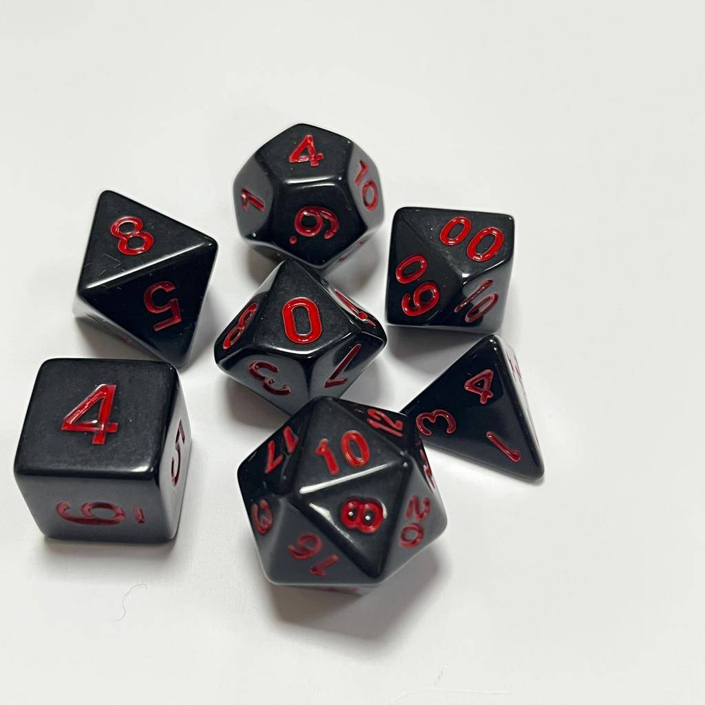 7 шт./лот, многогранные игральные кости из смолы D&D D4 D6 D8 D10 D% D12 D20, многогранные игральные кости TRPG, настольные игры