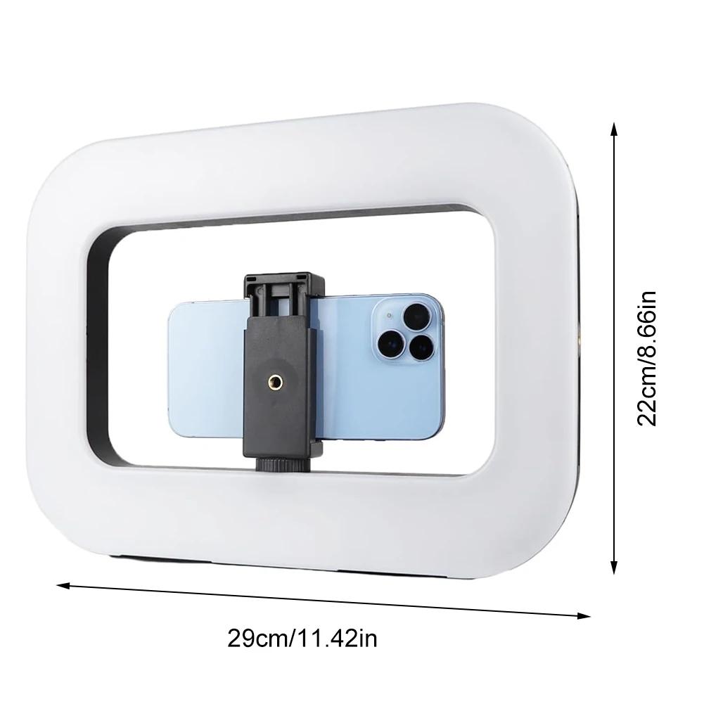New Handheld Ring LED Rechargeable Fill light Portable Mobile Phone Live Broadcast Photography Desktop Rabbit Cage Selfie Light