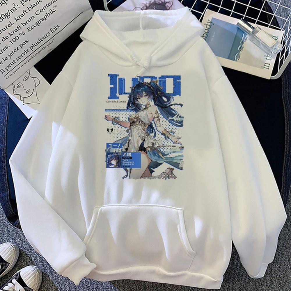 Wuthering Waves Women's Hoodies Fashion Tops Y2k 2000s Sudadera Mujer Vintage Female Sport Coat
