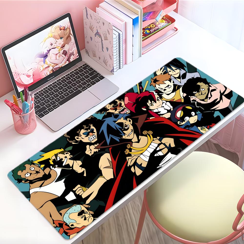 Brave Epic Anime GGurren LLagann Mouse Pad Large Thick Desk Pad Stitched Edges Gaming Mouse Mat For Pc
