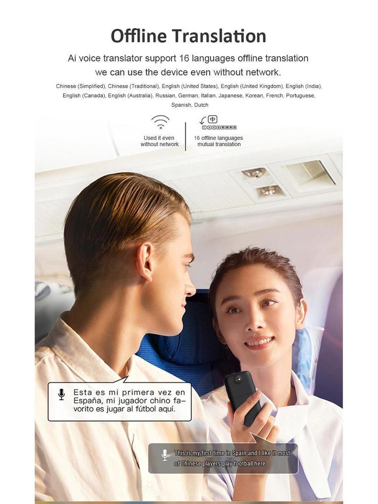 T10 Smart Voice Translator with Offline Support for 14 Countries, 138 Languages, WiFi, Photo & Recording Features.