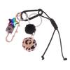 Creative Leopard Print Fur Ball Pin Keychain Knot Simple Braiding Rope Knot For Girls Bag Pendant Hanging Decoration