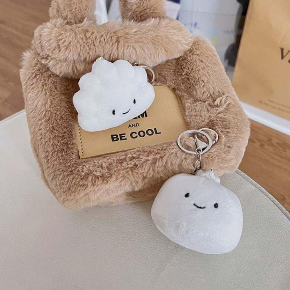 Steamed Stuffed Bun Dumpling Plush Keychain Plush Stuffed Dumpling Plush Toy  Unisex