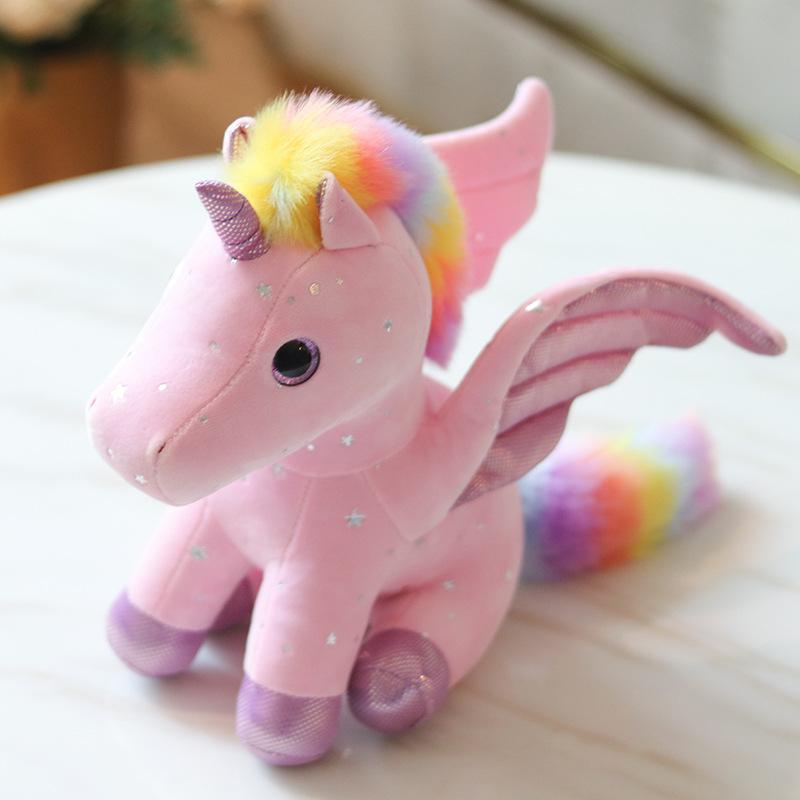 Plush Toy New Mascot Doll Gift Rainbow Starry Unicorn Plush Doll Toy Doll