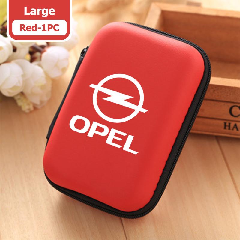 Car Logo EVA Headset Data Cable Holder Headphone Carry Bag For Opel Astra G H J K F Corsa D Zafira B Insignia Mokka Regal