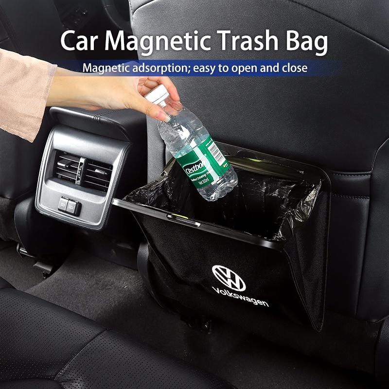 PIG1 Car Oxford Fabric Cloth Waterproof Magnetic Garbage Storage Bag For VW GTI Passat Golf Touareg Touran Sharan Beetle Sportcoupe