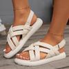 Новые сандалии женские летние женские сандалии на плоской подошве модная пляжная обувь на липучках