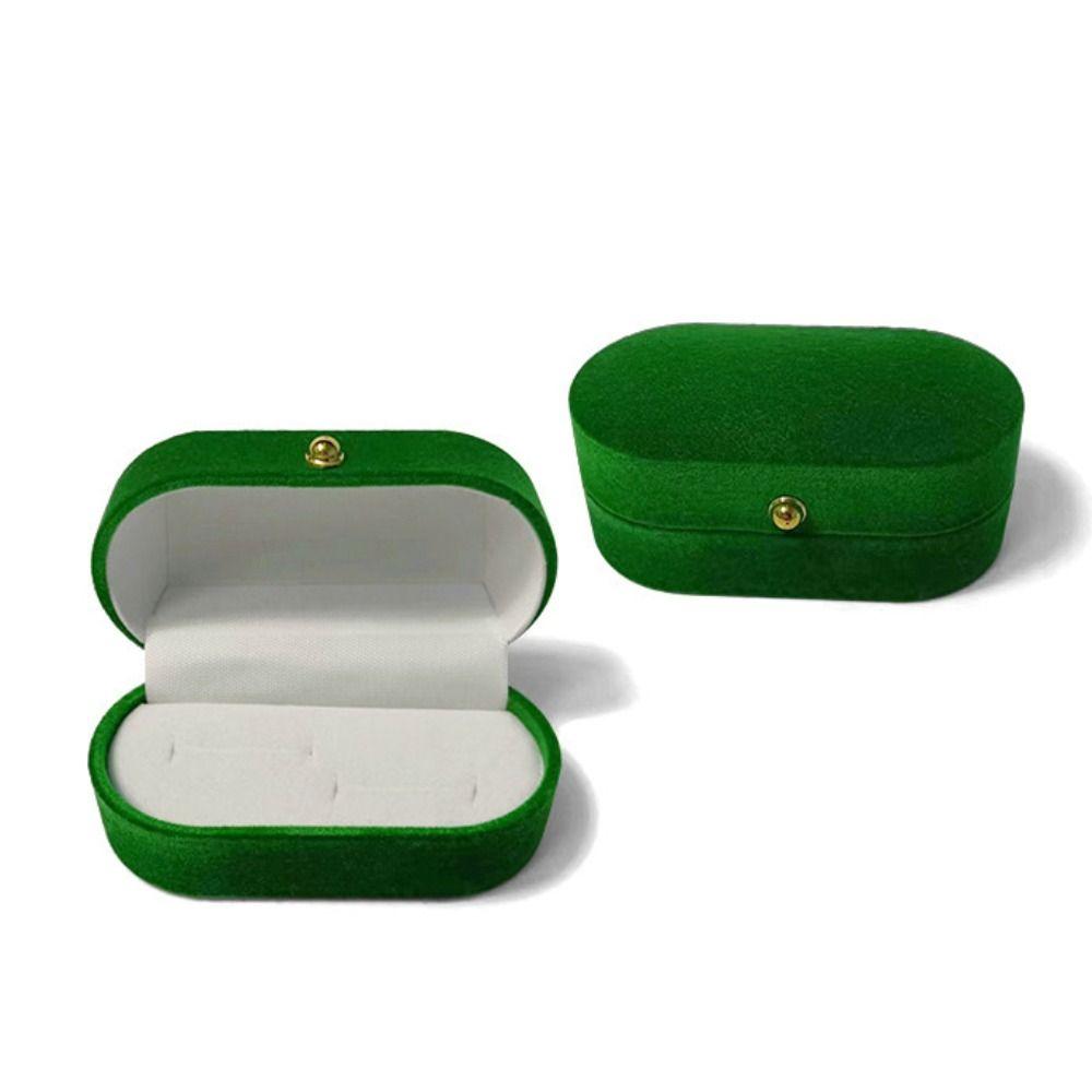 Бархатная витрина для ювелирных изделий, коробка для парных колец, коробка для серег в винтажном стиле, коробка для колец с двумя прорезями
