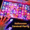 Wholesale Packs of 10/30/50 Glowing Halloween Rings for Kids; LED-Backlit Toy Jewelry; Perfect Halloween Gift!