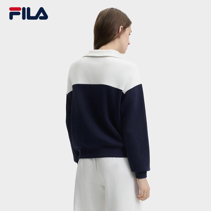 Fila Женская вязаная толстовка с цветовыми блоками и молнией на половину