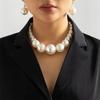 Wedding Pearl Necklace Earring Trendy Beaded Chain Necklace Fashion Bead Bracelet  Gift