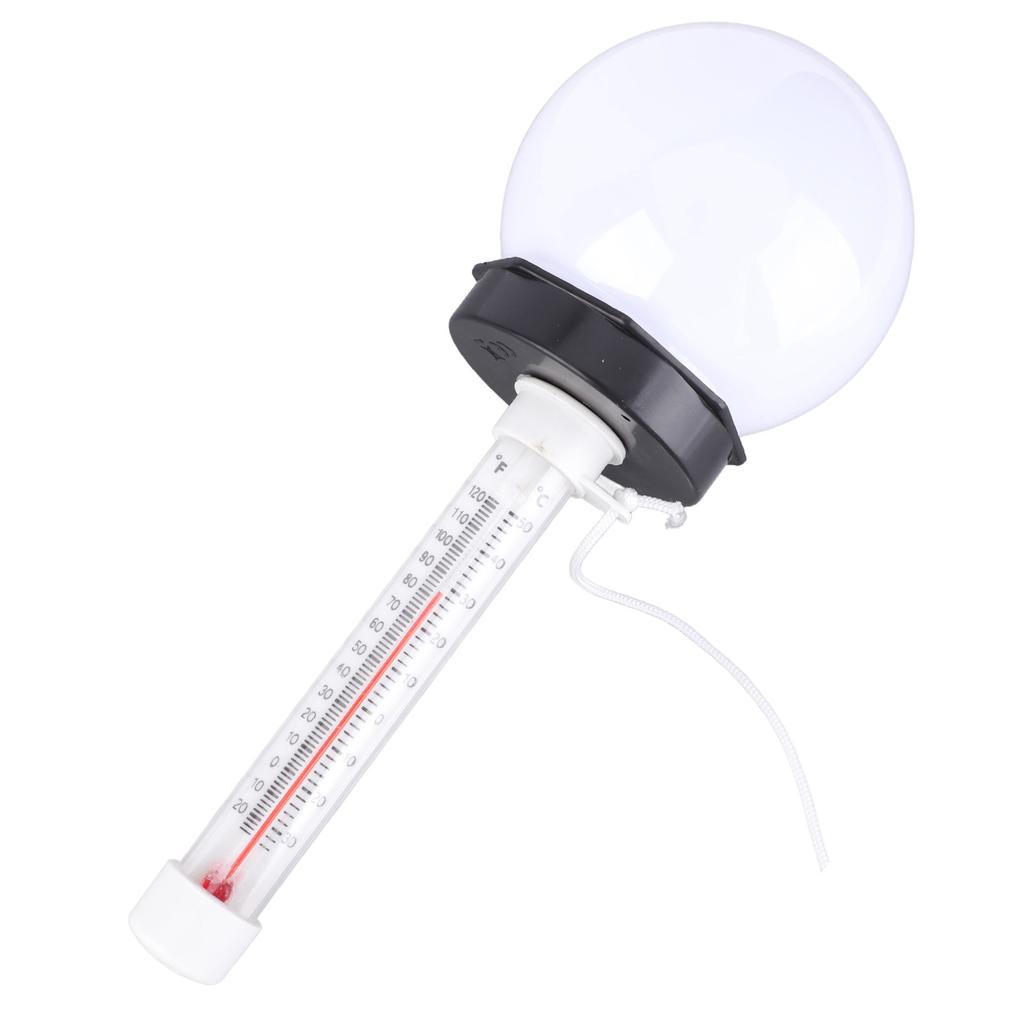 Thermoscope Floating Pool Light Color Charging Solar Powered Temperature Gauge Floating Light for