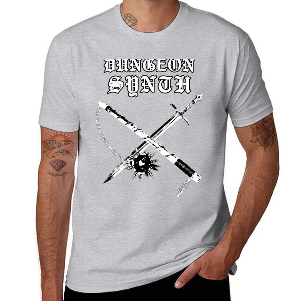 Футболка Dungeon Synth винтажная одежда одежда для спортивных фанатов эстетичная одежда футболка с коротким рукавом мужская