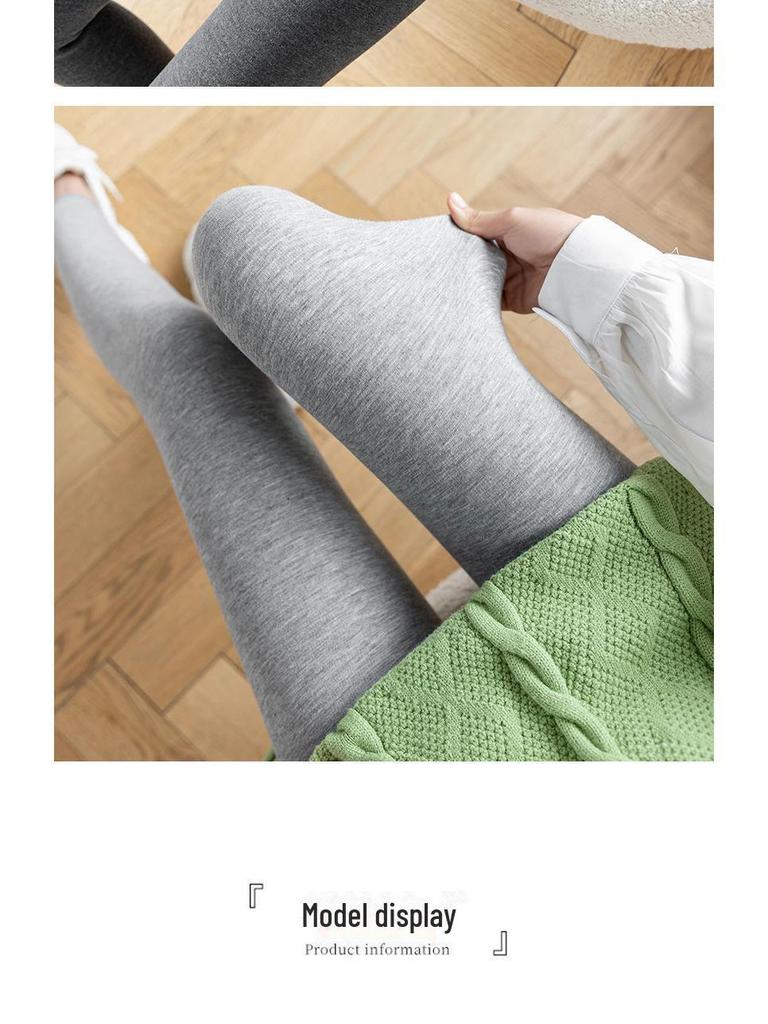 High Waist Velvet-Lined Women's Winter Leggings: Warm, Imitation Cashmere, Cotton Yoga Pants with Foot Straps