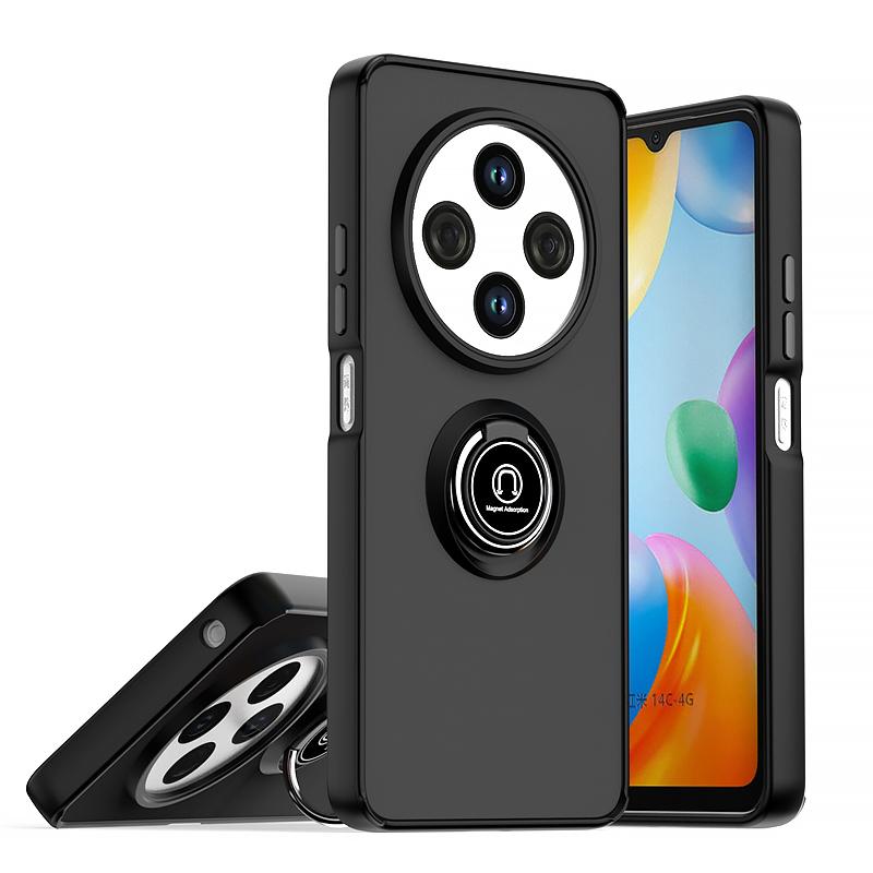 Для Xiaomi Redmi 14C 4G Чехол Матовый Полупрозрачный Броня Подставка Чехол для телефона для Redmi14C 14 C Авто Магнитное Кольцо Ударопрочный Funda