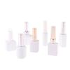 8/10/12/15Ml Empty Glass Nail Gel Bottle Matt White Filling Nail Polish Glue Sealing Basic Oils Light-Resistant Good Storage