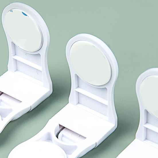 2Pcs Baby Proof Drawer Lock Self-Adhesive Press Type Removable No Drill Heavy Duty One Hand Children