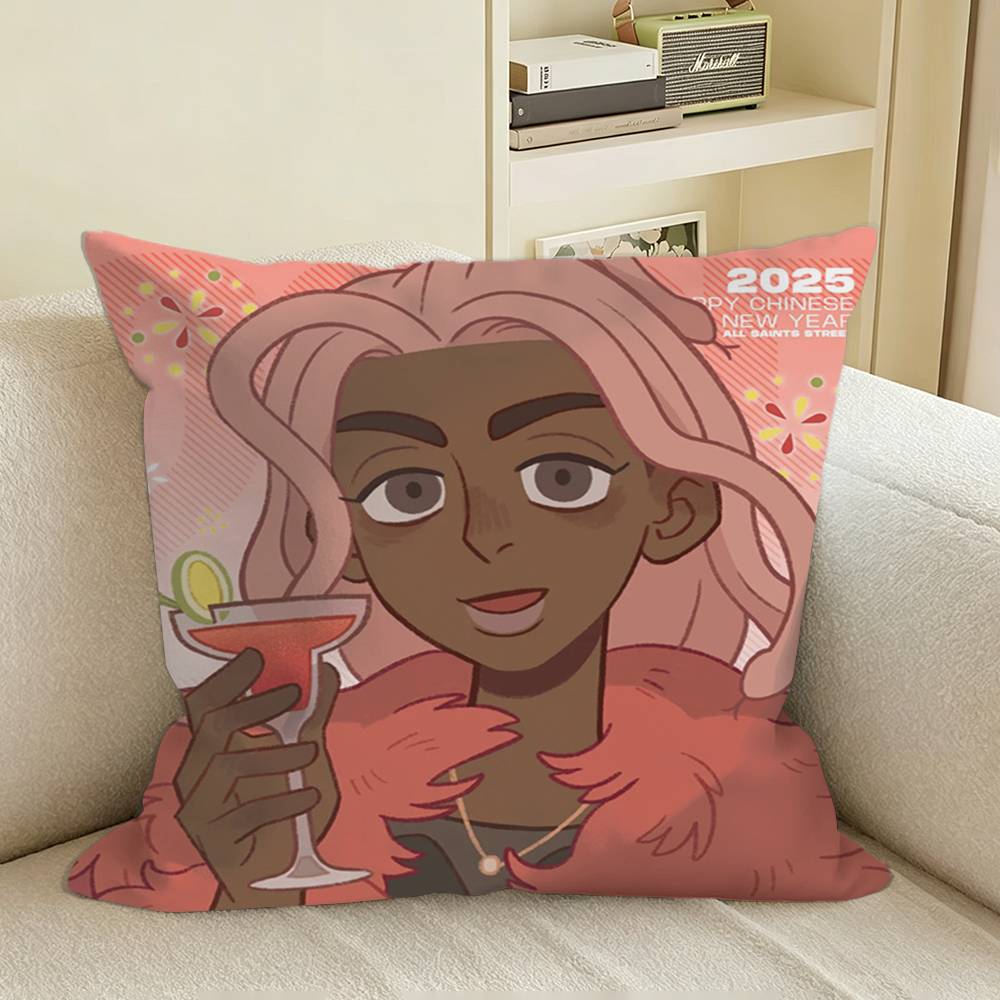 Manga All SSaints SStreet Square Sofa Pillow Cover Solid Color Living Room Home Decor Cushion Case