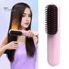 Беспроводная щетка-выпрямитель для волос 3 температуры Быстрый нагрев Перезаряжаемая от USB Дорожная портативная горячая щетка Электрическая пушистая укладка вьющихся волос Распутывание волос