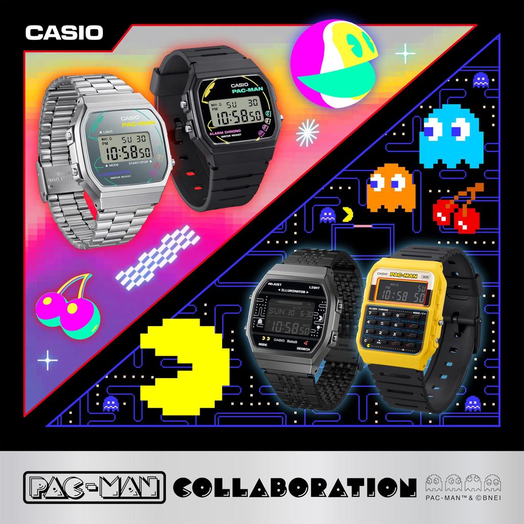 Watch Casio Classic Collaboration Model Biomass Plastic Black [Casio] [] PAC-MAN F-91WPC-1AJR Men's