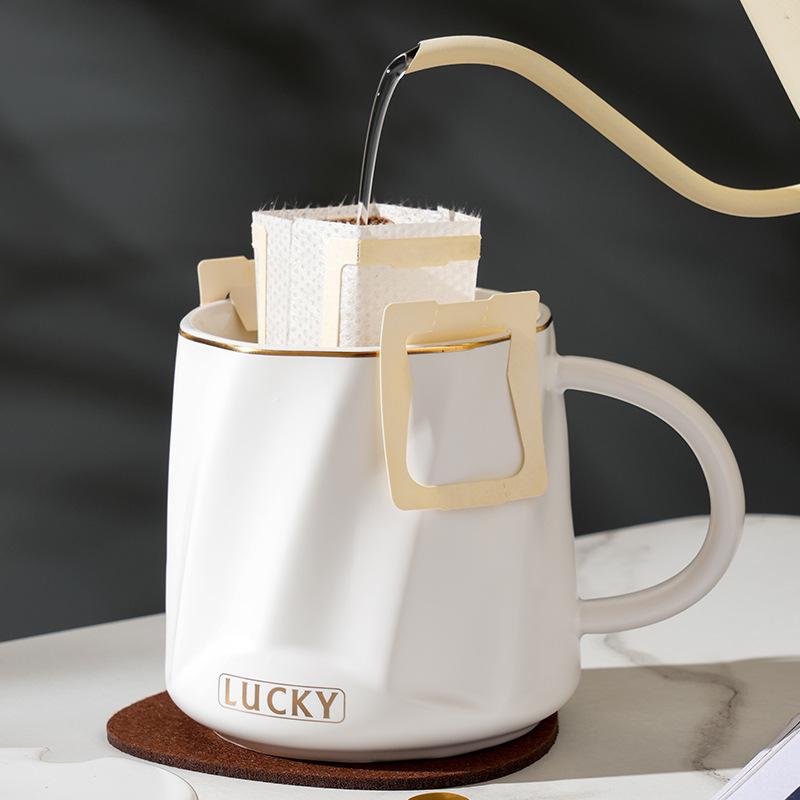 Personalized Ceramic Cup with Lid High Value Office Men and Women Drinking Water Mug Large Capacity Water Cup Souvenir Gift Cup