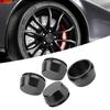 4 шт. 56 мм 2,2 дюйма Универсальная центральная крышка ступицы колесного диска Алюминиевая модифицированная деталь(черный)