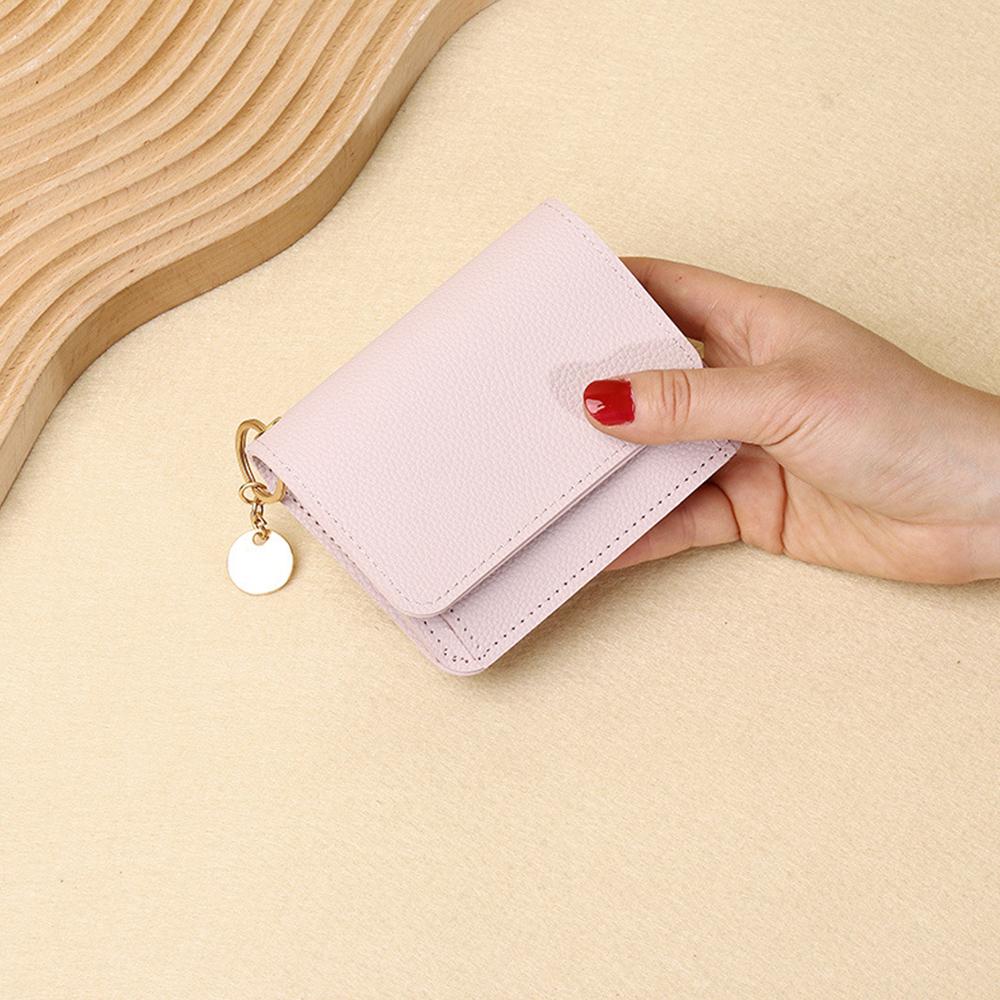 Simple Short Wallet Coin Purse for Woman Card Holder Female Mini Clutch