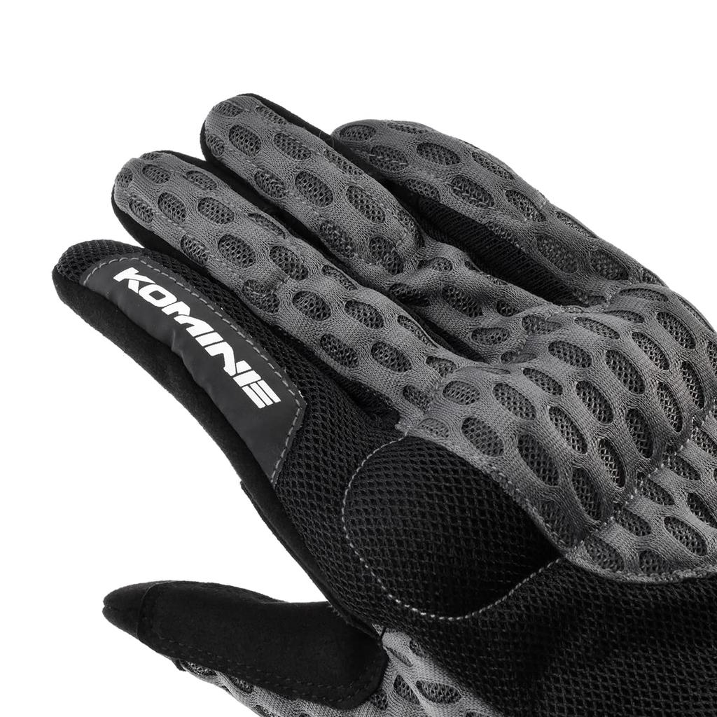 Komine Motorcycle Gloves Protective Cooling Mesh Basalt XL GK-243 Gloves, Gray,