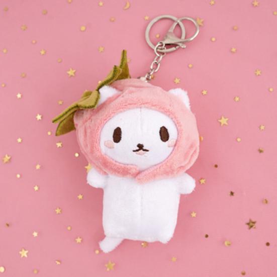 Кошка с рыбой/клубникой, чехол на голову, игрушка, подвеска, сумка, брелок, декор