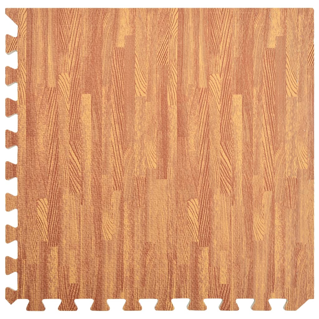 Floor Mats 6 pcs Wood Grain Pattern 2.16 m² EVA Foam
