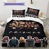 Name Custom Friends Pattern Bedding Set Quilt Cover Pillowcase Home Decor Gift (1 * duvet cover + 2 * pillowcase, without core)