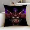 Dark PPath of ExileS Cushion Cover Breathable and skinfriendly linen pillowcase square removable and washable cushion