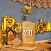3D Wooden Ramadan Countdown Calendar Islamic Eid Mubarak Advent Decor Log Material Home Room Desk Decoration Party Supplies