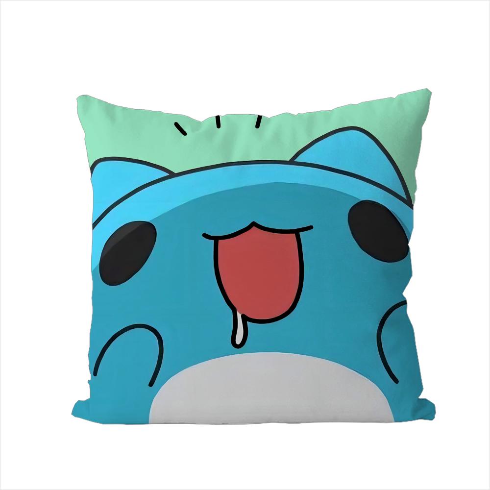 BBugcat Capoo Pillow Case For Car Sofa Decorative Home Doublesided Print Plush Square Throw Pillow Cushion Cover