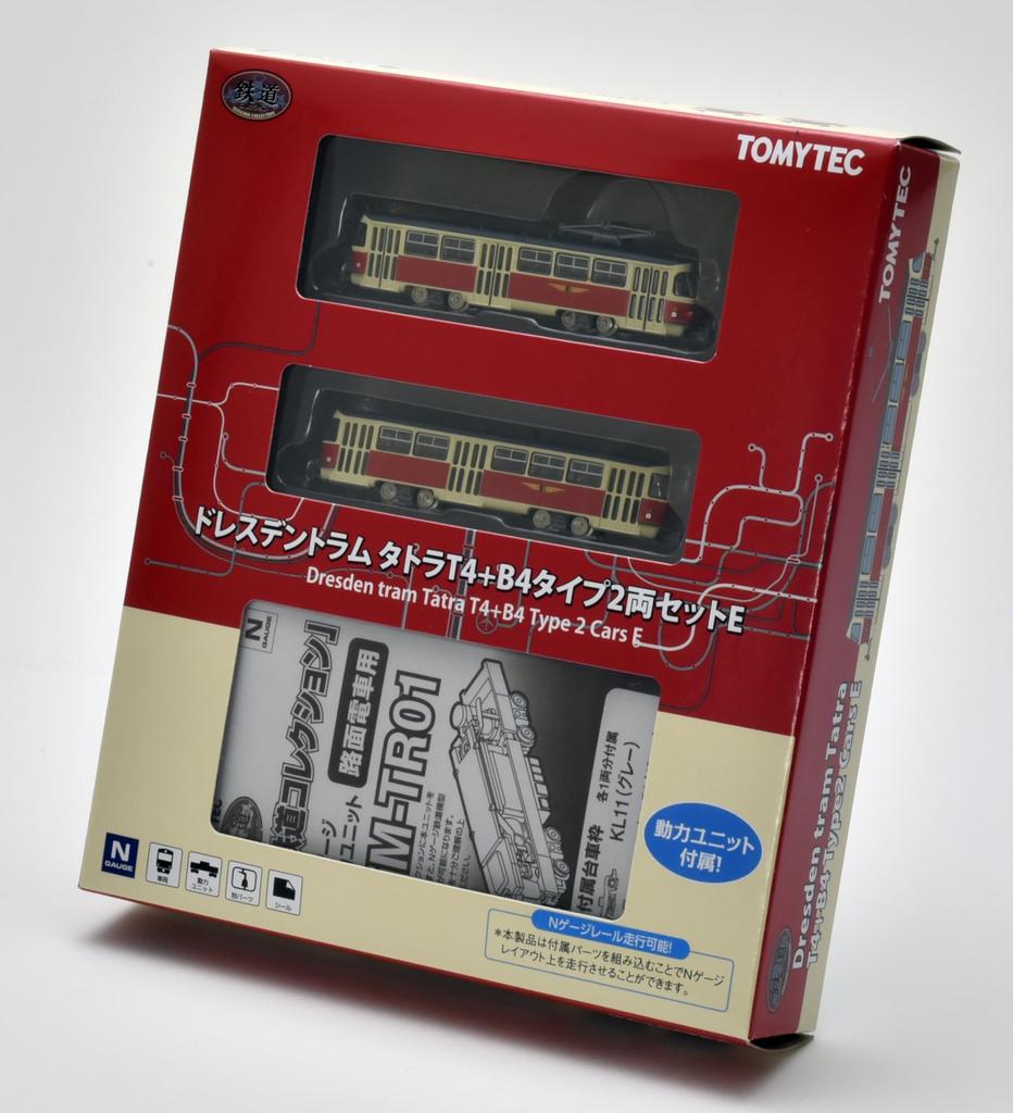TOMYTEC Railway Collection Iron Collection Dresden Tram Tatra T4 B4 Type Set Diorama Supplies + 2-Car